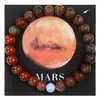 Amazon Pulsera de Piedra de Ocho Planetas para Hombre con Cuentas Piedra Ojo de Tigre Pulsera de Saturno Cielo Estrellado Universo Joyería del Cielo Estrellado