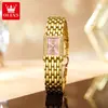 Dropshipping Relógio Quadrado Olevs Relógio Quadrado Pequeno Relógio Feminino Relógio Dourado Relógio de Quartzo Relógio Feminino Estilo Antigo