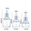 Frasco Cuentagotas con Punta de Plástico 20Ml30Ml50Ml Transparente Esencia Loción Sub-Botella Vidrio Solución Original Mezcla Botella Transfronterizo