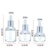 Botellas de vidrio para aceites esenciales al por mayor con gotero, botellas vacías dispensadoras de loción cosmética de 30 ml, botellas portátiles para suero y perfume
