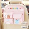 Bolsa de armazenamento para assento de carro, desenho animado, multifuncional, bolsa para pendurar assento de carro, caixa de papel, fofo, suporte de armazenamento para carro