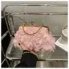 Clutch de Noche para Mujer Transfronterizo con Cierre Floral Bolso Concha 2025 Primavera Nuevo Bolso de Mano Cadena Bandolera Bolso de Hombro