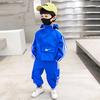 Conjunto Casual Masculino com Manga de Cordão e Gancho Quebrado Primavera e Outono Suéter Bonito Infantil Conjunto de Duas Peças Roupas Infantis Comércio Exterior