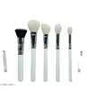 Mysp Nuevo Producto Personalizado Principiante 5 Brochas de Maquillaje Set Polvo Tubo de Cobre Punta Fina Lana Puntiaguda Buena Calidad Utensilios de Maquillaje