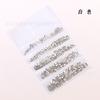 Pedras Strass para Unhas com Fundo Reto, Conjunto de 5 Peças, Embalagem Simples, Tamanhos 3-8, Pedras Strass com Base Prata, Pedras Strass de Vidro, Pedras Strass de Cristal Austríaco Imitação