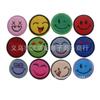 Adesivos bordados de tecido com emblema de rosto sorridente bordados Zhang Zi desenho animado adesivos de passar roupa adesivos de combinação de expressão facial fabricante de adesivos de remendo
