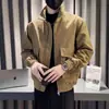 Jaqueta Masculina para Primavera e Outono com Gola Reversível, Estilo Casual e Sofisticado, Toque de Alta Qualidade, Caimento Solto, Roupa de Trabalho Versátil, Peça Superior de Marca Cool e Moderna