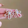 Pendientes de Plata S999, Pendientes de Perlas de Plata de Ley Pequeños y Exquisitos de Alta Gama, Perforación de Oreja, Pendientes de Clavo de Hueso de Oreja para Dormir