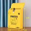 Buzón de Hierro Forjado Estilo Británico Montado en Pared con Cerradura, Caja de Amor