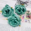 Venda Direta da Fábrica Cabeças de Flores Rosa Simulação Feitas à Mão Flores de Seda Acessórios para Corsage Headwear Guirlanda Parede de Flores para Casamento Corsage