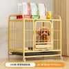 Rack de armazenamento gaiola de cachorro, canil interno doméstico para cães, gaiola quadrada de tubo de aço para cães de porte médio e grande, gaiola de ferro para cães pequenos, gaiola de cachorro