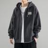 Suéter cárdigan gris oscuro para hombre, nueva marca de moda de primavera y otoño 2023, ropa para estudiantes, ropa holgada de primavera y verano.