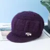 Chapéu para Idosos, Chapéu de Mãe, Chapéu Quente Espesso de Camada Dupla, Chapéu Clássico de Abóbora Tricotado, Chapéu de Lã com Proteção para Orelhas, Chapéu de Inverno para Adulto