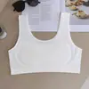 Sujetador deportivo fino, talla grande, de una sola pieza con copas fijas, para niñas jóvenes, sin aros, adecuado para niñas en su etapa de desarrollo