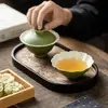 Mandarina Verde Pequeña Glaseada con Oro, Taza de Cerámica de Flor de Loto Verde Kumquat, Taza Cónica de Boca de Flor, Taza de Té, Taza Individual de Maestro, Taza Personal para Cata de Té