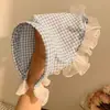 Faixa de Cabelo Lenço de Cabeça Renda Branca Triângulo Francês 2024 Novo Estilo Pastoral Lenço Quadrado Baotou Semana Também Igual a Acessórios de Cabelo