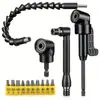 Superventas transfronterizo PH2 juego de puntas de destornillador de estrella magnéticas antideslizantes, adaptador de enchufe L para cabeza de destornillador, tubo universal eje flexible