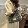 Bolso de Hombro Cuadros Literarios Retro para Mujer 2025 Nueva Moda Patrón Estilo Étnico Bolso de Hombro Versátil para Ropa de Trabajo