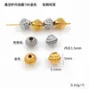 Contas Espaçadoras Cortadas a Laser em Aço Titânio Banhadas a Vácuo com Ouro 18K, Forte Retenção de Cor, Contas em Forma de Diamante Rosqueadas, Acessórios de Contas Soltas para Pulseira DIY