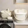 Juego de cubeta y lavabo para dormitorios estudiantiles, artículos esenciales para estudiantes de preparatoria que viven en el campus, lavabo facial para lavar la ropa