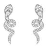 Pendientes de serpiente de estilo frío de alta calidad con diamantes de imitación europeos y americanos, con personalidad femenina, estilo retro exagerado.