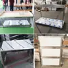 Mesa de Operaciones Desmontable de Acero Inoxidable Engrosada Mesa de Empaque Banco de Trabajo de Cocina Comercial Mesa de Preparación Forma Irregular