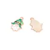 Festival Irlandés de Venta Caliente Transfronteriza Colgante de Trébol con Goteo de Aceite Accesorios de Joyería de Aleación DIY Colgante para Collar y Pendientes