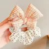 Goma para el pelo de niña con relleno de algodón, lazo, lunares, accesorio para el pelo de espiga, goma para el pelo, cuerda para moño para niños