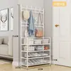 Sapateira Simples Multicamadas Doméstica de Chão Sapateira e Chapateira Tudo-em-um Quarto Sala de Estar Porta-Bolsas Armazenamento na Porta Sapateira