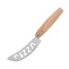 Cortador de Rueda para Pizza Mango de Madera y Goma Creativo Cocina de Hotel Hogar Horneado Cuchillo de Guisantes Acero Inoxidable Estufa Cuchillo para Pizza