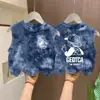 Chaleco Exterior de Algodón Puro Tie-Dye de Verano para Niños 2026 Nuevo Estilo Camiseta para Niños Top Elegante
