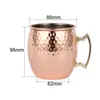Copo Martelo de Cobre 550ml Banhado a Cobre 304, Copo Moldado Banhado a Cobre, Copo Mule 2oz, Mini Copo Criativo para Coquetel