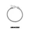 Hueso de Serpiente Transfronterizo Doble Capa Acero de Titanio Nicho Diseño de Alta Gama Personalizado Ins Tendencia Versátil Accesorios de Pareja para Hombres y Mujeres