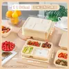 Molde para Caja de Almuerzo Desechable Biodegradable de Almidón de Maíz Meidi, Cuatro Compartimentos, Cinco Compartimentos, Caja para Comida Rápida, Caja de Embalaje Espesa para Llevar