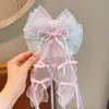 Desenho Animado Super Fada Princesa Fita Trançando Cabelo Adorno de Cabeça Infantil Laço de Pérola Franja Presilha de Cabelo Traje Antigo Hanfu Presilha de Cabelo