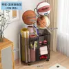 Cesta de Almacenamiento para Esterillas de Yoga, Estante de Almacenamiento para Equipos Deportivos y de Fitness en Casa, Estante de Almacenamiento Doméstico para Rellenar Espacios para Bádminton y Baloncesto