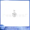 Pulseira Pandora de Cobre Branco Banhada a Prata Contas Joias Acessórios DIY Coração Caixa Mágica Pingente de Coração Duplo