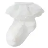 Calcetines para Bebé 2026 Otoño e Invierno Algodón Peinado Transpirables Calcetines de Encaje de Princesa para Bebé Niña Alta Elasticidad Sin Apretar las Piernas