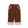 Pantalones forrados de polar para niñas, todo en uno de terciopelo, nuevos pantalones rectos gruesos elegantes y a la moda para niños Otoño/Invierno 2026, ropa de invierno para bebé