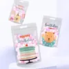 Bolsas de Galletas de Dibujos Animados para Fiestas de Cumpleaños, Bolsas de Empaque de Dulces de Copos de Nieve, Bolsas de Pie para Dulces y Snacks, Bolsas con Cierre de Cremallera