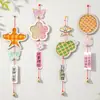 Decoração Suspensa de Sino dos Ventos Kit de Material DIY Tecelagem de Bambu Presente Artesanal para Pais e Filhos Pingente de Sino Atividade de Estudo para Construção de Equipe