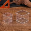 Caja de Plástico Cuadrada para Dulces al por Mayor Transparente Grado Alimenticio PS con Tapa Empaque de Dulces de Boda Caja de Plástico Impresión de Logo