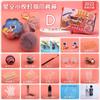 Qiaoqiao DIY Pata de Gato DIY Kit de Material Resina Epoxi Set Llavero Colgante Adorno Casero Caja de Regalo Hecha a Mano Cielo Estrellado
