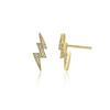 Pendientes de plata S925 con forma de rayo y diamantes europeos y americanos, elegantes y creativos, con diseño de viento frío, joyería transfronteriza para mujer.