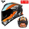 Casco de Motocicleta Certificado Dot para Hombres y Mujeres, Casco Integral Ad para Todas las Estaciones, Casco Cálido y Seguro con Certificación 3C
