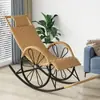 Mecedora para adultos, sillón de descanso, tumbona para todas las estaciones, estructura de acero, silla reclinable, adecuada para personas mayores, balcón, ocio y siestas de la tarde, con diseño engrosado y reforzado