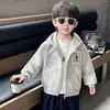 Q233 Chaqueta Nueva Estilo Primavera y Otoño para Niños Estilo Coreano Moda Casual Sudadera Ropa Versátil Casual para Niño Pequeño