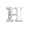 Acessórios para joias DIY de letra meia-diamante cor cromo 8mm Use com acessórios de peças sobressalentes Contas de letra inglesa liga de zinco