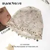 Gorro bohemio con decoración de concha hueca para mujer, transpirable y favorecedor para el rostro, gorro de malla holgada para primavera y verano, moderno