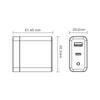 40W EE. UU.. Cargador Plegable Estándar de Nitruro de Galio 1C1A Multi-Protocolo PD20W + QC3.0 Doble PPS Carga Rápida Independiente
